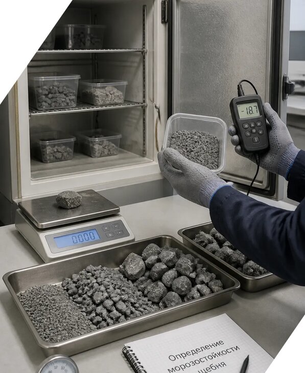 Определение морозостойкости щебня в Дивногорске от 3539 р. | ЭкспертизаРоссия
