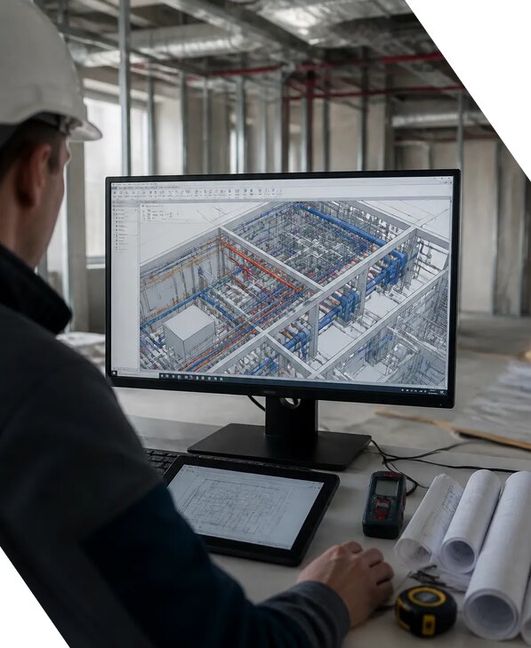 Создание BIM модели инженерных сетей для объектов в Дивногорске